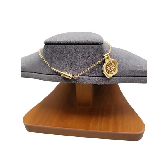 Nolan Miller Glamour Collection Pendant Necklace 18" Gold Filled Chain Swarovski - Picture 5 of 16